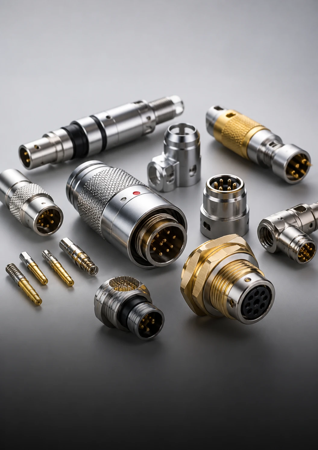 Precision connectors and electrical contacts