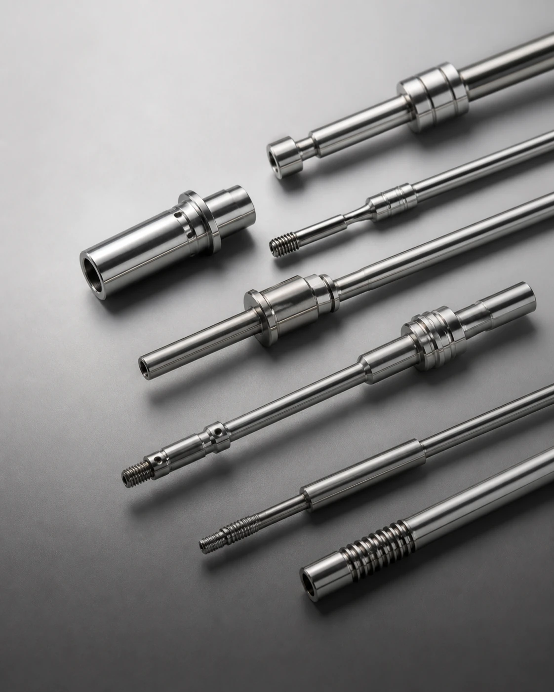 Swiss machined precision pins and shafts