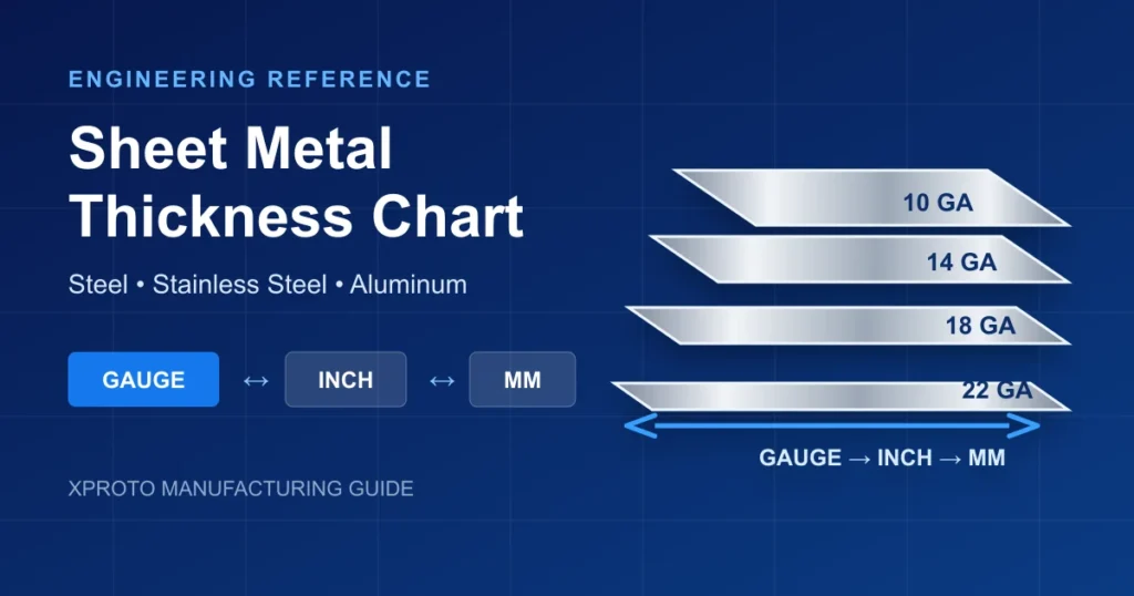 Sheet metal thickness chart and gauge conversion guide