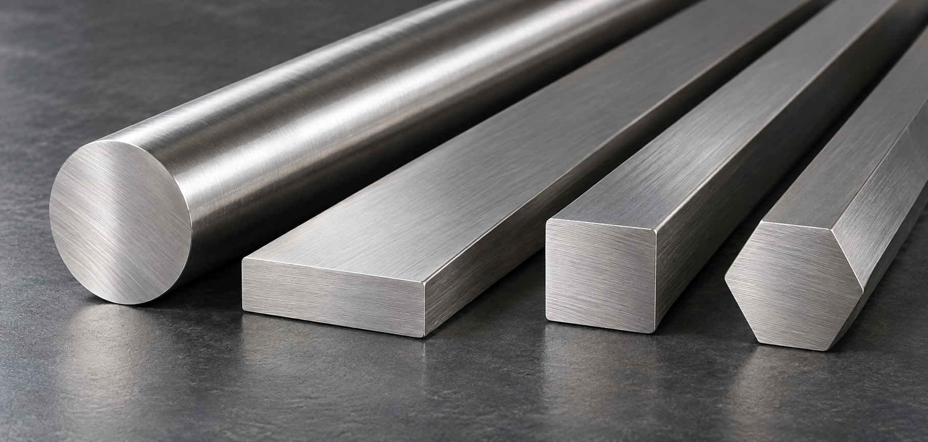 Round, flat, square and hex stainless steel bar stock profiles