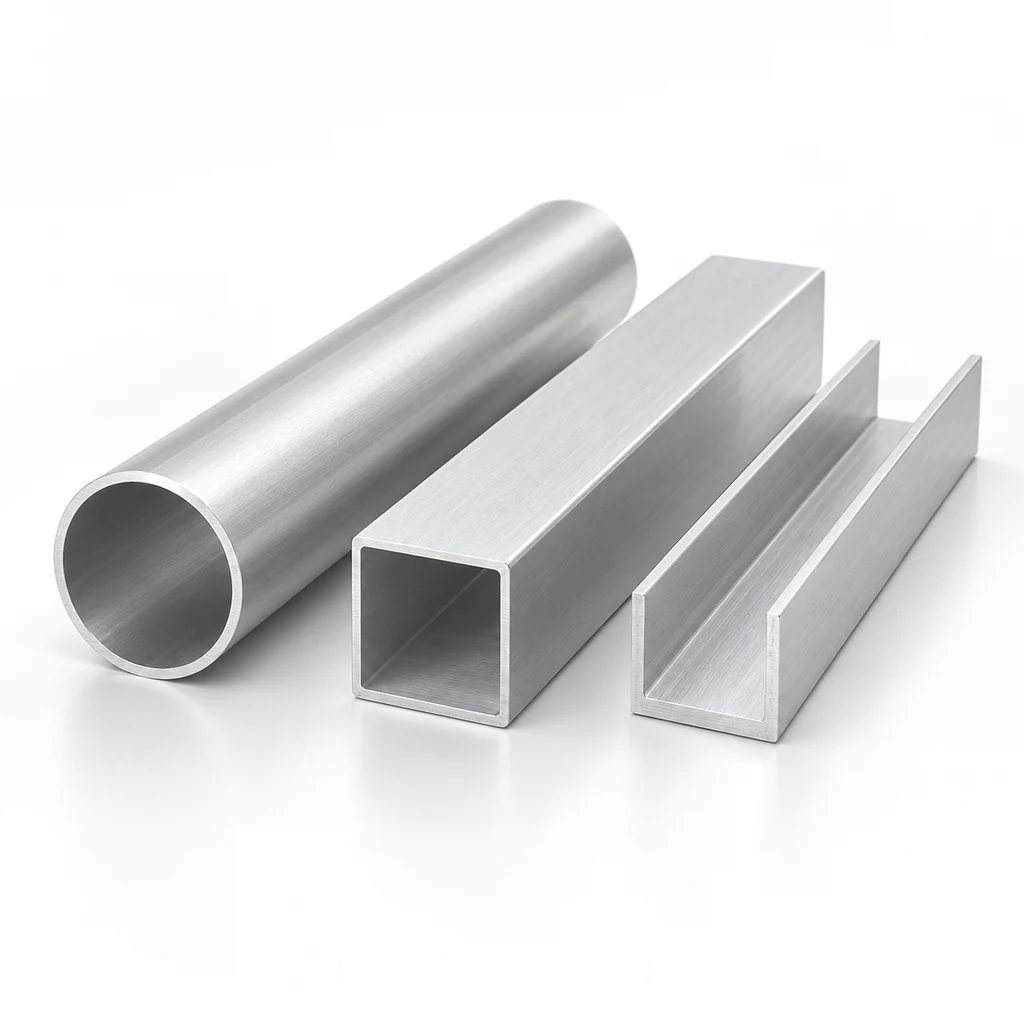 Original illustration of aluminum extrusion geometries for the 1100 alloy selection panel
